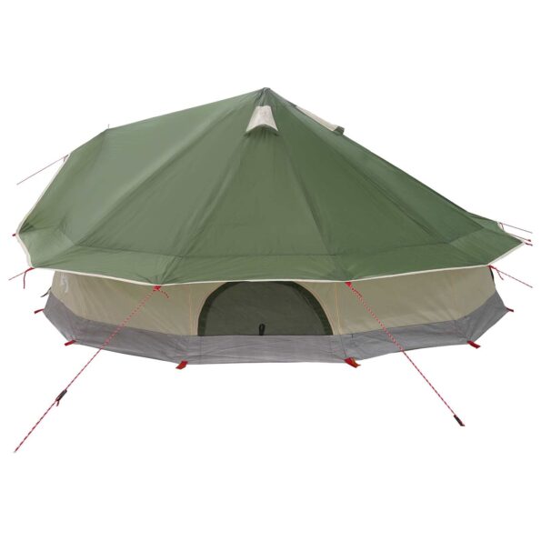 vidaXL Tipi stan Zelená 800 x 800 x 430 cm Polyester a oceľ – Obrázok 5
