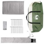 vidaXL Tipi stan Zelená 800 x 800 x 430 cm Polyester a oceľ – Obrázok 7