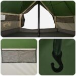 vidaXL Tipi stan Zelená 800 x 800 x 430 cm Polyester a oceľ – Obrázok 8
