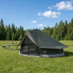 vidaXL Tipi stan Armádna zelená 800 x 800 x 430 cm Polyester a oceľ
