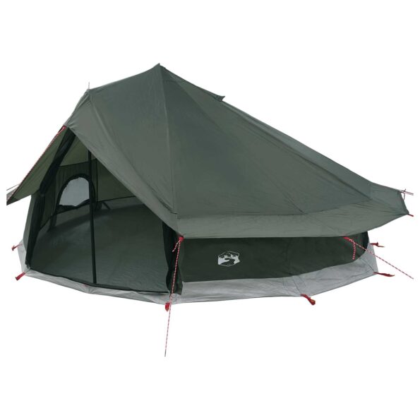 vidaXL Tipi stan Armádna zelená 800 x 800 x 430 cm Polyester a oceľ – Obrázok 2