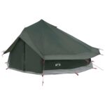 vidaXL Tipi stan Armádna zelená 800 x 800 x 430 cm Polyester a oceľ – Obrázok 3