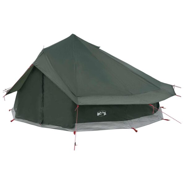 vidaXL Tipi stan Armádna zelená 800 x 800 x 430 cm Polyester a oceľ – Obrázok 3