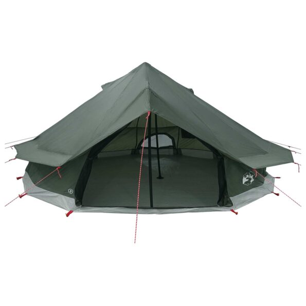 vidaXL Tipi stan Armádna zelená 800 x 800 x 430 cm Polyester a oceľ – Obrázok 4