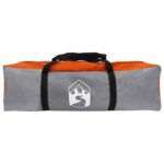 vidaXL Tipi stan Šedá a oranžová 250 x 250 cm Polyester a oceľ – Obrázok 6