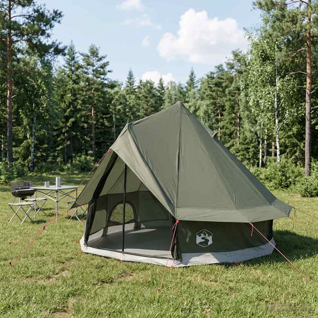 42028722_1.jpg vidaXL Tipi stan Armádna zelená 250 x 250 cm Polyester a oceľ – Obrázok 1