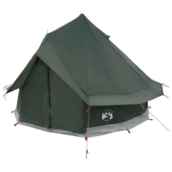 vidaXL Tipi stan Armádna zelená 250 x 250 cm Polyester a oceľ – Obrázok 3