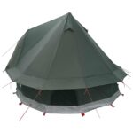 vidaXL Tipi stan Armádna zelená 250 x 250 cm Polyester a oceľ – Obrázok 5
