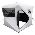 vidaXL Poľovnícky stan Biela s blackoutom 143 x 143 x 165 cm – Obrázok 2