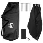 vidaXL Poľovnícky stan Biela s blackoutom 143 x 143 x 165 cm – Obrázok 8