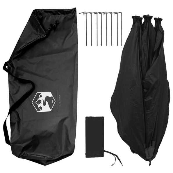 vidaXL Poľovnícky stan Biela s blackoutom 143 x 143 x 165 cm – Obrázok 8