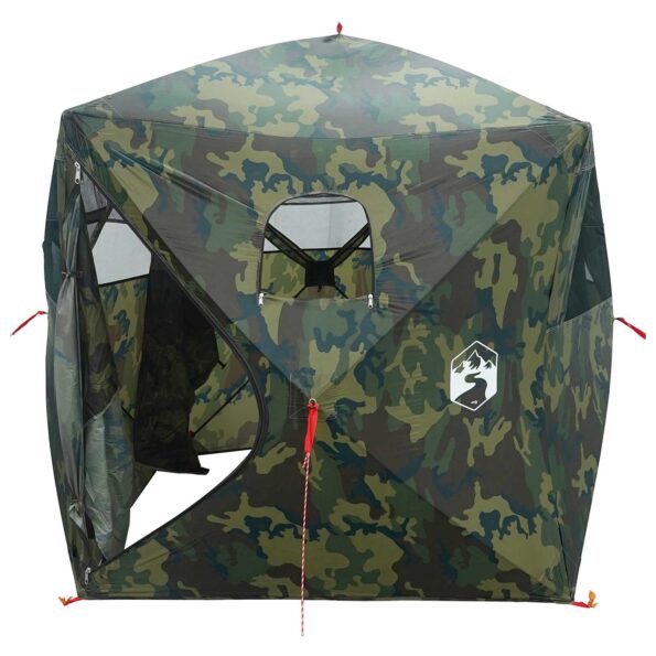 vidaXL Poľovnícky stan Maskáčová 143 x 143 x 165 cm Polyester a oceľ – Obrázok 3