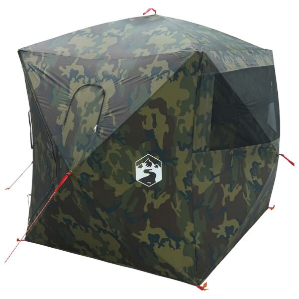 vidaXL Poľovnícky stan Maskáčová 143 x 143 x 165 cm Polyester a oceľ – Obrázok 6