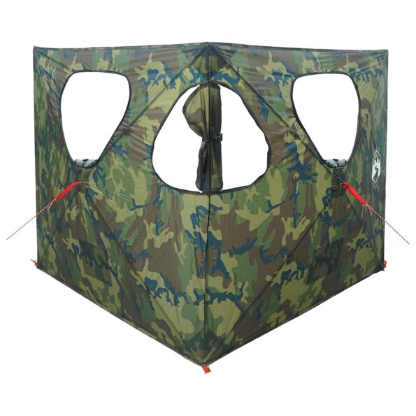 vidaXL Poľovnícky stan Maskáčová 145 x 145 x 150 cm Polyester a oceľ – Obrázok 2