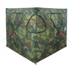 vidaXL Poľovnícky stan Maskáčová 145 x 145 x 150 cm Polyester a oceľ – Obrázok 3
