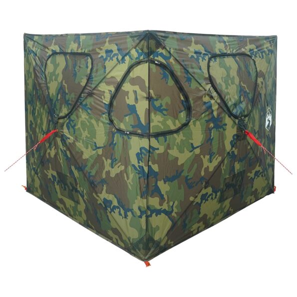 vidaXL Poľovnícky stan Maskáčová 145 x 145 x 150 cm Polyester a oceľ – Obrázok 3