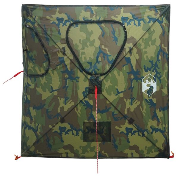 vidaXL Poľovnícky stan Maskáčová 145 x 145 x 150 cm Polyester a oceľ – Obrázok 5