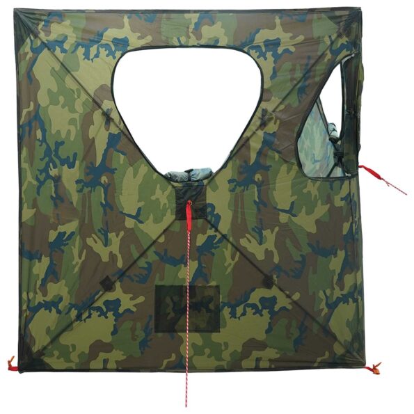 vidaXL Poľovnícky stan Maskáčová 145 x 145 x 150 cm Polyester a oceľ – Obrázok 6