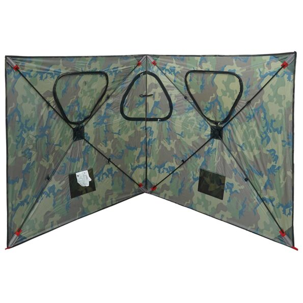 vidaXL Poľovnícky stan Maskáčová 145 x 145 x 150 cm Polyester a oceľ – Obrázok 7
