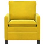 vidaXL Pohovka Žltá 76 x 81 x 87,5 cm Zamat – Obrázok 3
