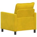vidaXL Pohovka Žltá 76 x 81 x 87,5 cm Zamat – Obrázok 5