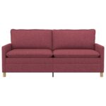 vidaXL Pohovka Víno červené 196 x 81 x 87,5 cm Látka – Obrázok 3