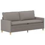 vidaXL Pohovka Sivohnedá 196 x 81 x 87,5 cm Látka – Obrázok 2