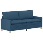 vidaXL Pohovka Modrá 196 x 81 x 87,5 cm Látka – Obrázok 2