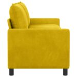 vidaXL Pohovka Žltá 196 x 81 x 87,5 cm Zamat – Obrázok 4