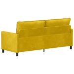 vidaXL Pohovka Žltá 196 x 81 x 87,5 cm Zamat – Obrázok 5