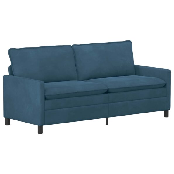 vidaXL Pohovka Modrá 196 x 81 x 87,5 cm Zamat – Obrázok 2