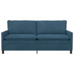 vidaXL Pohovka Modrá 196 x 81 x 87,5 cm Zamat – Obrázok 3