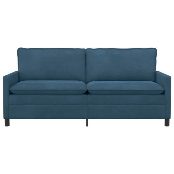 vidaXL Pohovka Modrá 196 x 81 x 87,5 cm Zamat – Obrázok 3