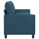 vidaXL Pohovka Modrá 196 x 81 x 87,5 cm Zamat – Obrázok 4