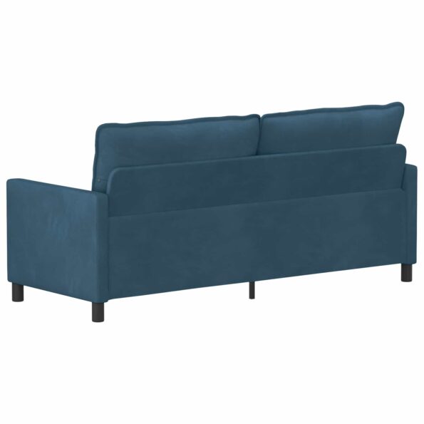 vidaXL Pohovka Modrá 196 x 81 x 87,5 cm Zamat – Obrázok 5