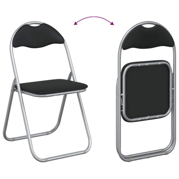 vidaXL Skladacia stolička 2 pcs Čierna a Šedá 48 x 43,5 x 81 cm – Obrázok 11