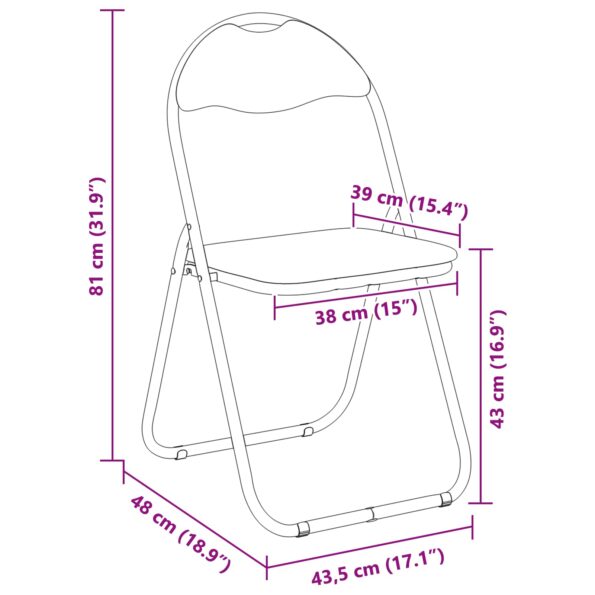 vidaXL Skladacia stolička 2 pcs Čierna a Šedá 48 x 43,5 x 81 cm – Obrázok 13