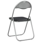 vidaXL Skladacia stolička 2 pcs Čierna a Šedá 48 x 43,5 x 81 cm – Obrázok 7