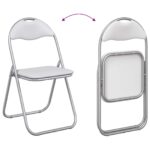 vidaXL Skladacia stolička 2 pcs Biela a šedá 48 x 43,5 x 81 cm – Obrázok 11