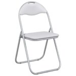 vidaXL Skladacia stolička 2 pcs Biela a šedá 48 x 43,5 x 81 cm – Obrázok 4