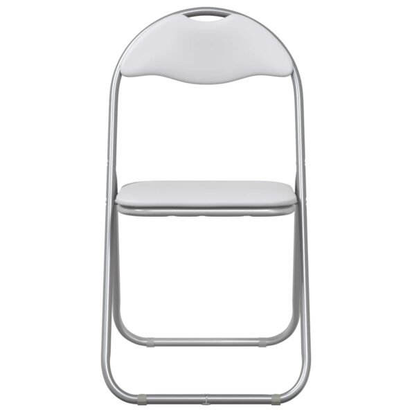 vidaXL Skladacia stolička 2 pcs Biela a šedá 48 x 43,5 x 81 cm – Obrázok 5