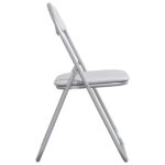vidaXL Skladacia stolička 2 pcs Biela a šedá 48 x 43,5 x 81 cm – Obrázok 6