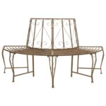 vidaXL Stromová lavička 4-Počet miest 160 x 80 x 89 cm Oceľ