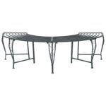 vidaXL Stromová lavička 4-Počet miest 160 x 80 x 44 cm Oceľ