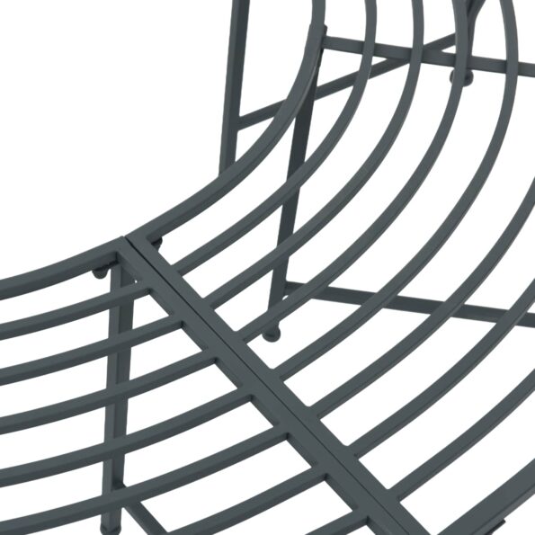 vidaXL Stromová lavička 4-Počet miest 160 x 80 x 44 cm Oceľ – Obrázok 4