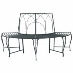 vidaXL Stromová lavička 4-Počet miest 160 x 80 x 89 cm Oceľ