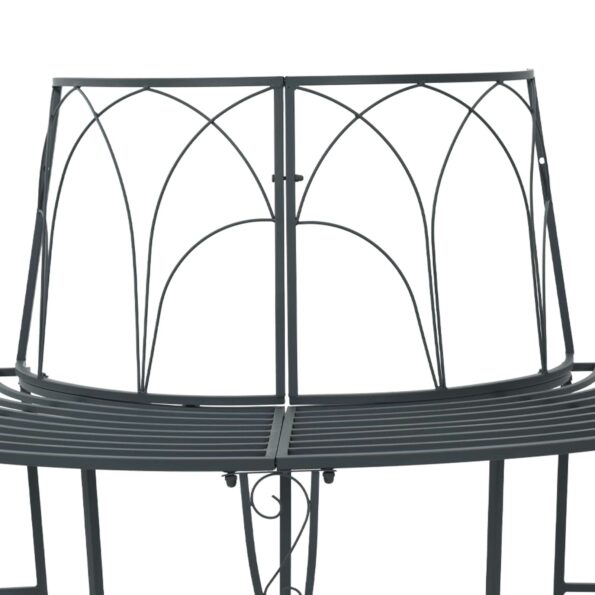 vidaXL Stromová lavička 4-Počet miest 160 x 80 x 89 cm Oceľ – Obrázok 4
