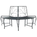 vidaXL Stromová lavička 4-Počet miest 160 x 80 x 89 cm Oceľ