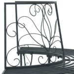vidaXL Stromová lavička 4-Počet miest 160 x 80 x 89 cm Oceľ – Obrázok 5