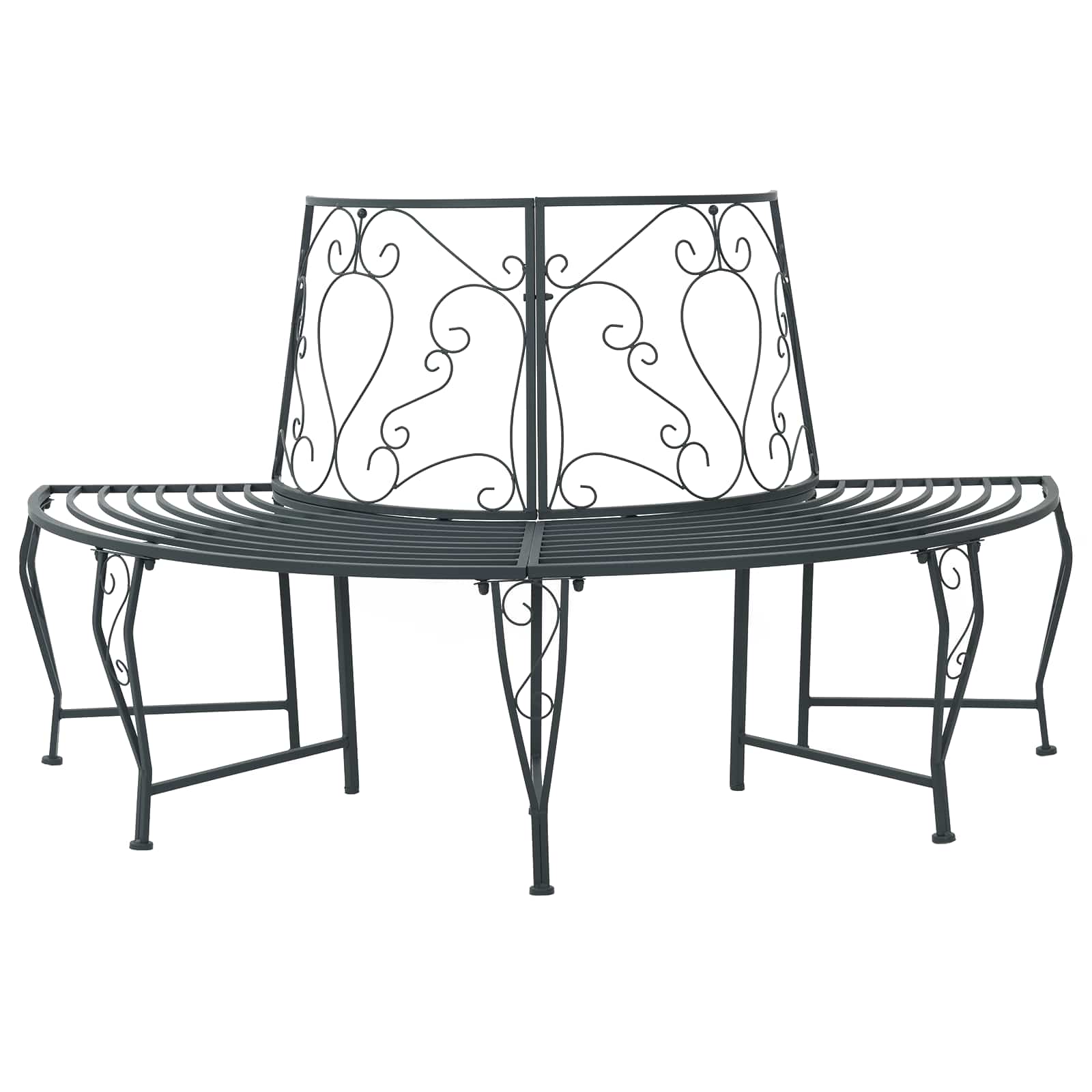 42029530_1.jpg vidaXL Stromová lavička 4-Počet miest 160 x 80 x 89 cm Oceľ – Obrázok 1
